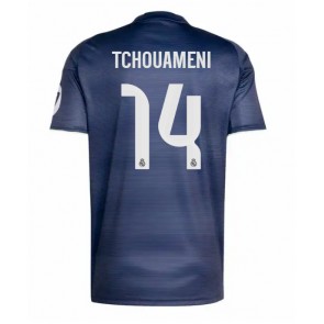 Lacne Muži Futbalové dres Real Madrid Aurelien Tchouameni #14 2025-26 Krátky Rukáv - Preč